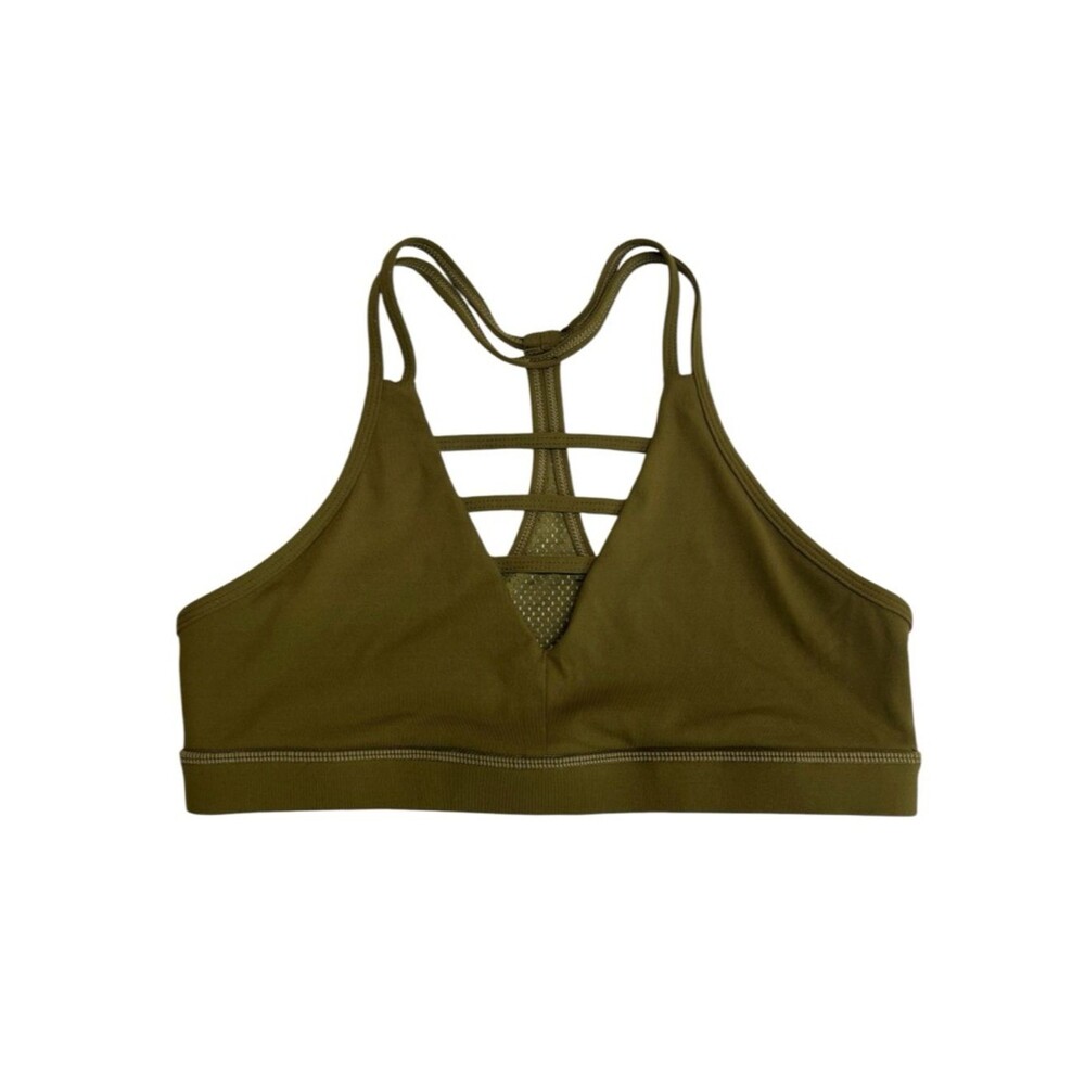 Zyia Active Olive Green Grid Bra Womens XL
